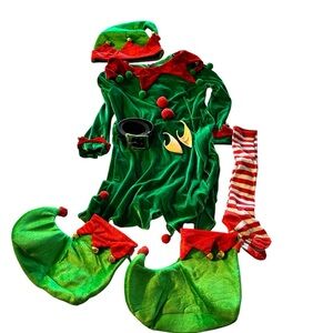 Jolly Green Elf Costume Set for Kids